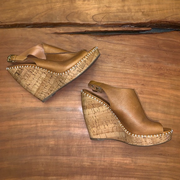 Dolce Vita Leather and Cork Wedge Heels 9.5 - Picture 8 of 8